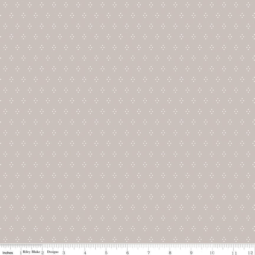 Clearance - 1/2 Yard - Albion Dots Ash Designer Quilting Cotton by Riley Blake Designs