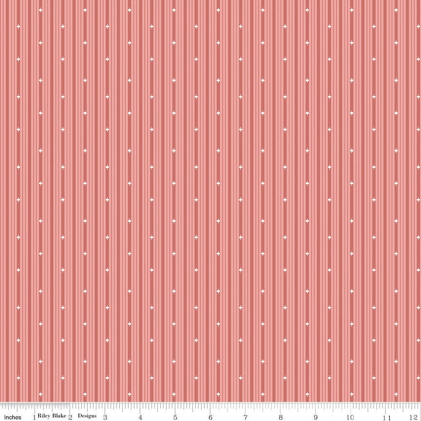 Clearance - 1/2 Yard - Albion Stripes Rose Designer Quilting Cotton from Riley Blake Designs