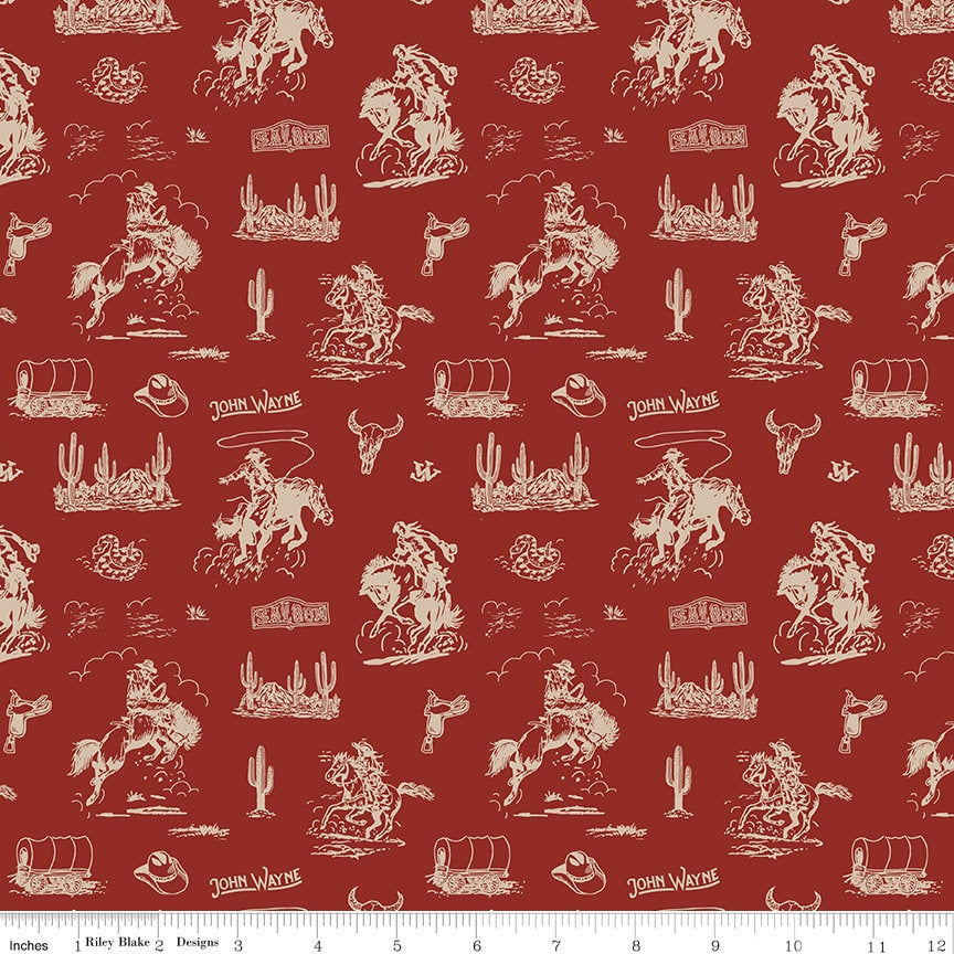 John Wayne Courage Licensed Quilting Cotton from Riley Blake Designs