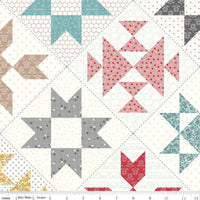 1/2 Yard Stitch Cheater Print Multi Colored Designer Quilting Cotton for Riley Blake Designs