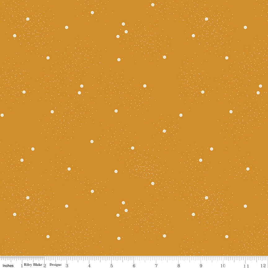 1/2 Yard Dainty Daisy Butterscotch Basics Quilting Cotton for Riley Blake Designs