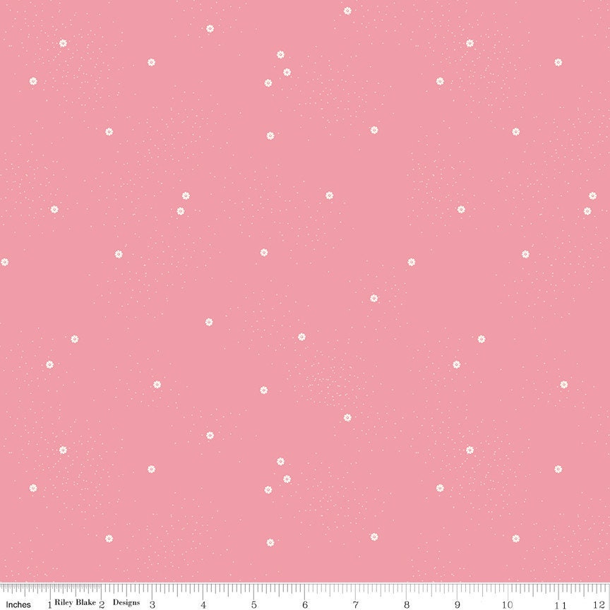 1/2 Yard Dainty Daisy Peony Basics Quilting Cotton for Riley Blake Designs