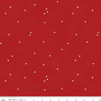 1/2 Yard Dainty Daisy Barn Red Basics Quilting Cotton for Riley Blake Designs