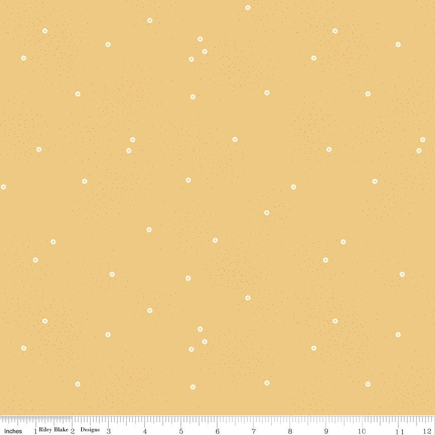1/2 Yard Dainty Daisy Honey Basics Quilting Cotton for Riley Blake Designs