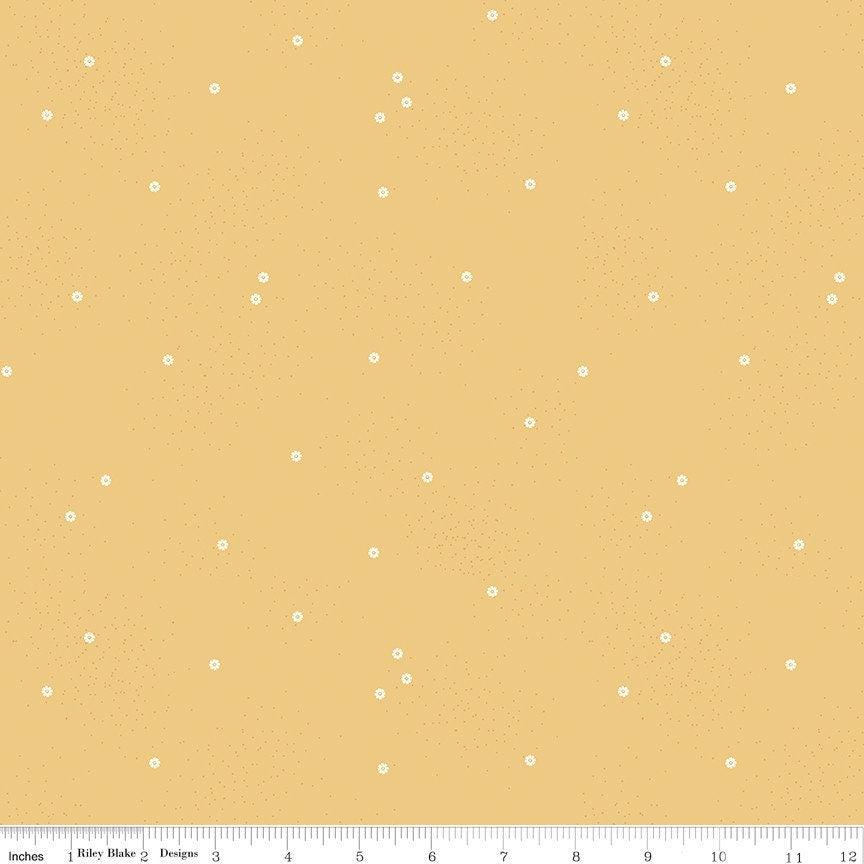 1/2 Yard Dainty Daisy Honey Basics Quilting Cotton for Riley Blake Designs