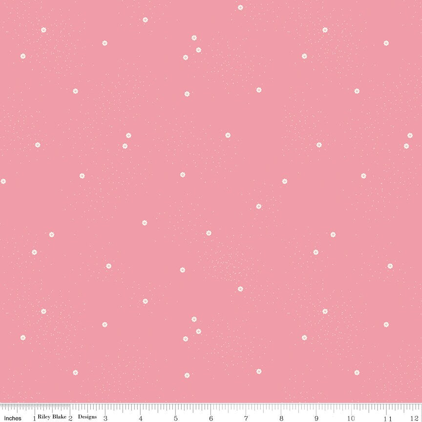 1/2 Yard Dainty Daisy Peony Basics Quilting Cotton for Riley Blake Designs