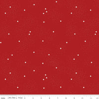 1/2 Yard Dainty Daisy Barn Red Basics Quilting Cotton for Riley Blake Designs