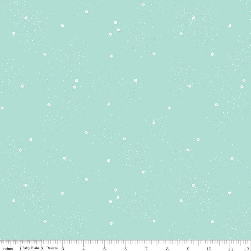 1/2 Yard Dainty Daisy Song Bird Basics Quilting Cotton for Riley Blake Designs