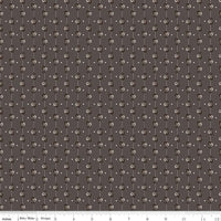 Fat Quarter Brown Milk Can Leaves Designer Quilting Cotton, Autumn Collection by Lori Holt for Riley Blake Designs