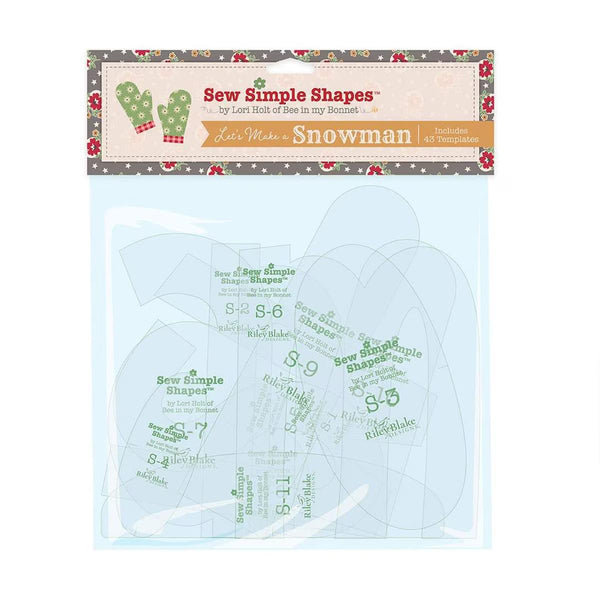 Let's Make A Snowman, Shapes, Fabric, or Quilt Kit by Lori Holt featuring Hometown Holiday
