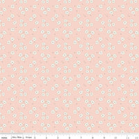 1/2 Yard Bloomberry, Blush Pink, Flower Bed Designer Quilting Cotton by Minki Kim for Riley Blake Designs