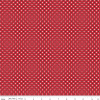 1/2 Yard, Red Schoolhouse Dots, Designer Quilting Cotton, Autumn Collection by Lori Holt for Riley Blake Designs