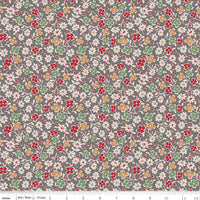 Fat Quarter, Brown Milk Can Cosmos, Designer Quilting Cotton, Autumn Collection by Lori Holt for Riley Blake Designs