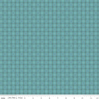 1/2 Yard Raindrop Blue Homespun Designer Quilting Cotton, Autumn Collection by Lori Holt for Riley Blake Designs