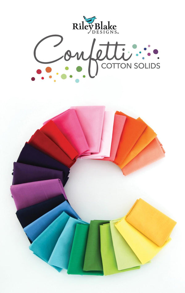 1/2 Yard Confetti Cotton, Riley Yellow, Solid Quilting Fabric from Riley Blake Designs