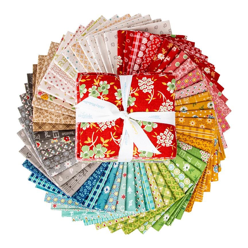Let's Make A Snowman, Shapes, Fabric, or Quilt Kit by Lori Holt featuring Hometown Holiday