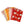 1/2 Yard Bloomberry Petite Flowers, Tangerine Orange, Designer Quilting Cotton by Minki Kim