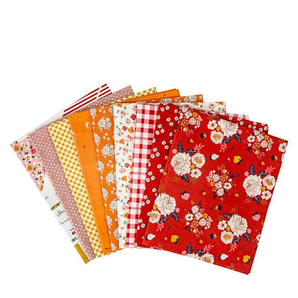 1/2 Yard Bloomberry Dots, Dusty Rose Pink, Designer Quilting Cotton by Minki Kim