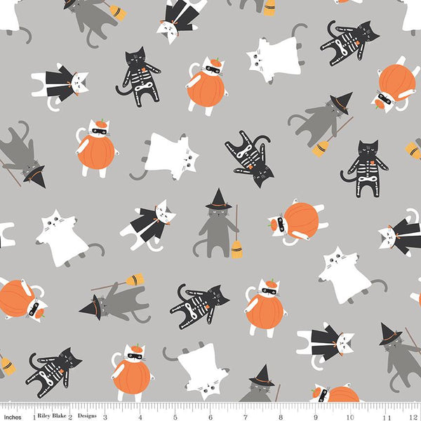 1/2 Yard Flat Fold - Gray Hey Bootiful Main Designer Quilting Cotton