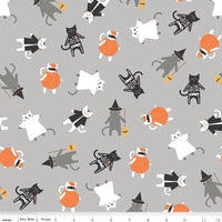 1/2 Yard Flat Fold - Gray Hey Bootiful Main Designer Quilting Cotton