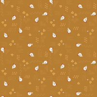 1/2 Yard Country Life Chicken Scratch, Harvest Yellow, Designer Quilting Cotton by Jennifer Long