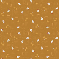 1/2 Yard Country Life Chicken Scratch, Harvest Yellow, Designer Quilting Cotton by Jennifer Long