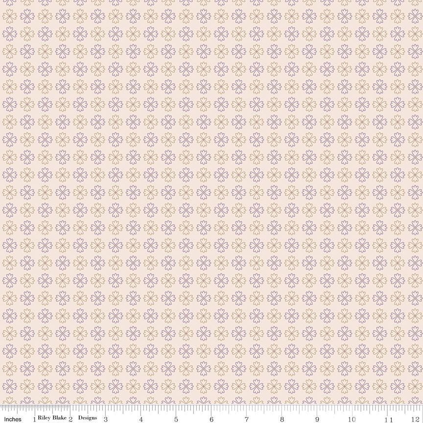 1/2 Yard or Fat Quarter, Autumn Latte Kerchief Designer Quilting Cotton, Autumn Collection by Lori Holt for Riley Blake Designs