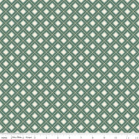 Clearance - 1/2 Yard Flat Fold - Yuletide Forest Plaid Sage Quilting Cotton by the Yard by Katherine Lenius for Riley Blake Designs