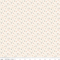 1/2 Yard Flat Fold - Off White Hey Bootiful Dots Designer Quilting Cotton