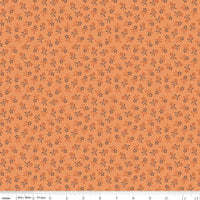 1/2 Yard, Orange Yam Perennial, Designer Quilting Cotton, Autumn Collection by Lori Holt for Riley Blake Designs