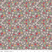 Fat Quarter, Brown Milk Can Cosmos, Designer Quilting Cotton, Autumn Collection by Lori Holt for Riley Blake Designs