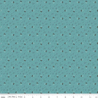 1/2 Yard or Fat Quarter Raindrop Blue Berries Designer Quilting Cotton. Autumn Collection by Lori Holt for Riley Blake Designs