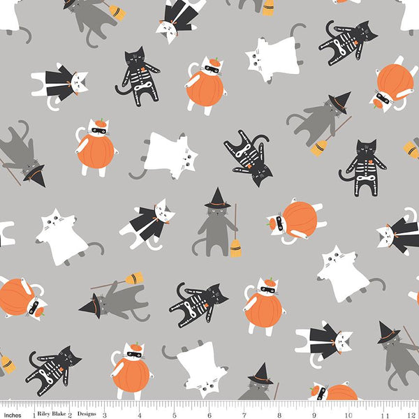 1/2 Yard Flat Fold - Gray Hey Bootiful Main Designer Quilting Cotton