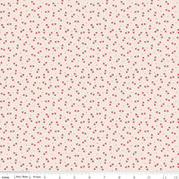 1/2 Yard or Fat Quarter, Off-White Latte Posy, Designer Quilting Cotton, Autumn Collection by Lori Holt for Riley Blake Designs