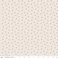Fat Quarter Autumn Latte Sprig Designer Quilting Cotton, Autumn Collection by Lori Holt for Riley Blake Designs