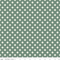 Clearance - 1/2 Yard Flat Fold - Yuletide Forest Plaid Sage Quilting Cotton by the Yard by Katherine Lenius for Riley Blake Designs