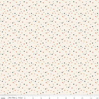 1/2 Yard Flat Fold - Off White Hey Bootiful Dots Designer Quilting Cotton