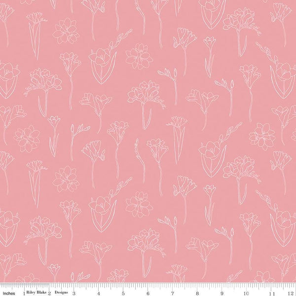 Clearance - 1/2 Yard Flat Fold - South Hill Navy Collection Quilting Cotton by Fran Gulick, Riley Blake Designs
