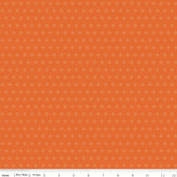 Fat Quarter, Autumn Orange Stitch Designer Quilting Cotton, Autumn Collection by Lori Holt for Riley Blake Designs