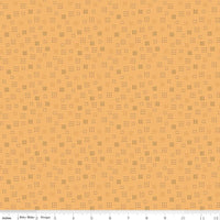1/2 Yard or Fat Quarter - Marigold Yellow Squares Designer Quilting Cotton, Autumn Collection by Lori Holt for Riley Blake Designs
