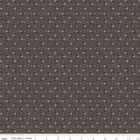 Fat Quarter Brown Milk Can Leaves Designer Quilting Cotton, Autumn Collection by Lori Holt for Riley Blake Designs