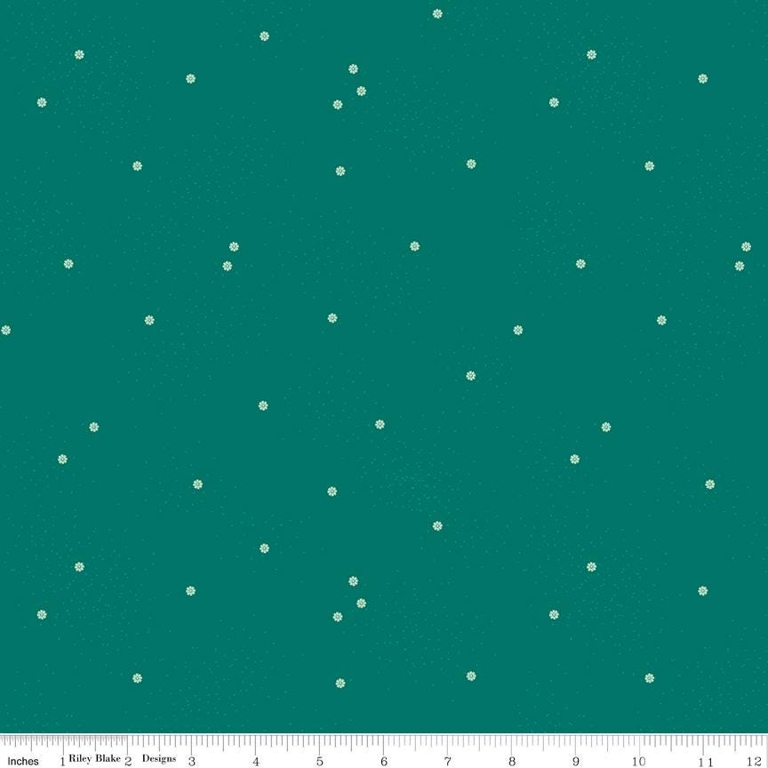 1/2 Yard Dainty Daisy Jade Basics Quilting Cottons for Riley Blake Designs