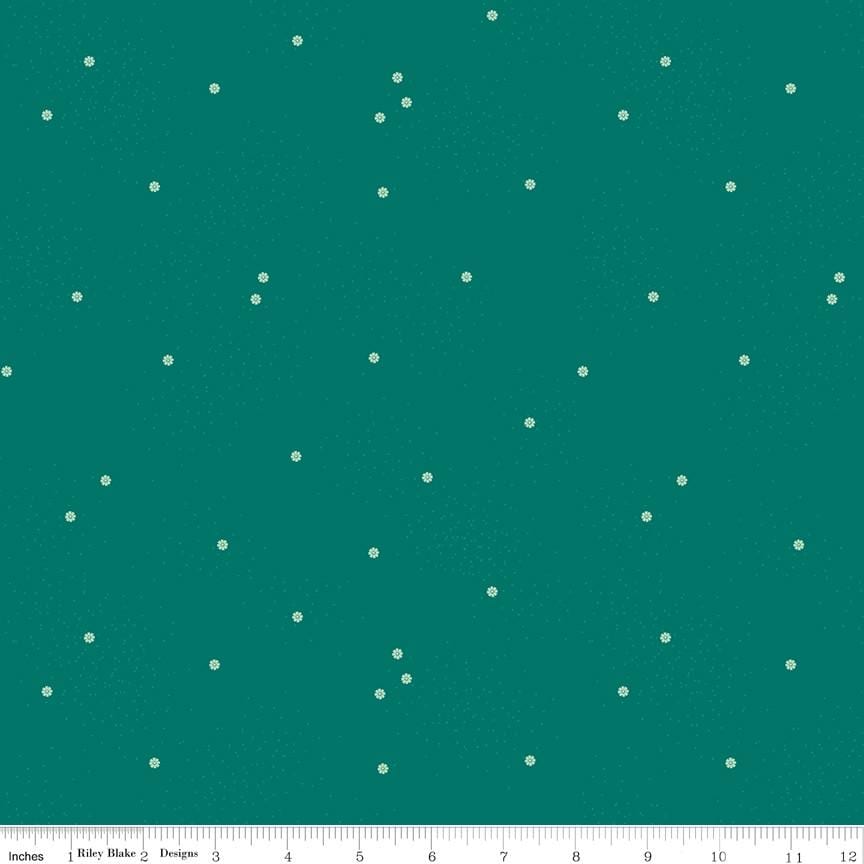 1/2 Yard Dainty Daisy Jade Basics Quilting Cottons for Riley Blake Designs
