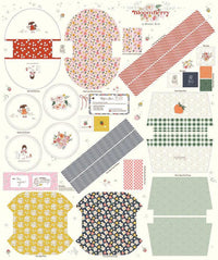 Bloomberry Zipper Pouch Panel by Minki Kim from Riley Blake Designs