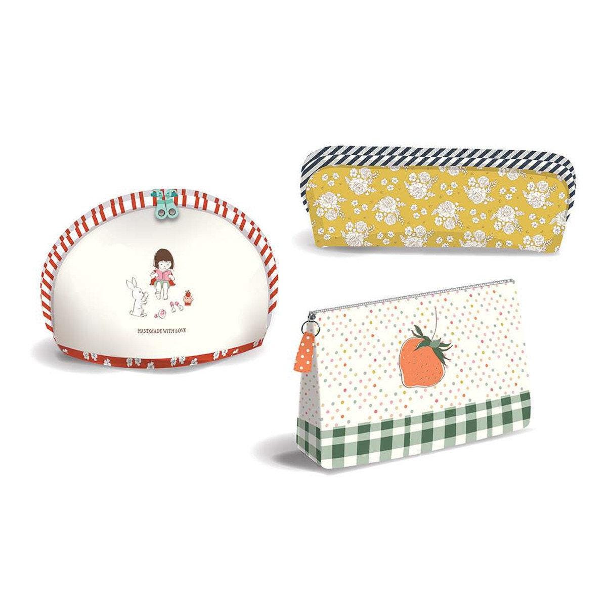 Bloomberry Zipper Pouch Panel by Minki Kim from Riley Blake Designs