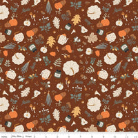 Pumpkin Spice Half Yard Fabric Bundle + Bonus 1/4 Yard, Quilting Cotton by Simple Simon and Co. for Riley Blake Designs
