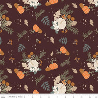 Pumpkin Spice Half Yard Fabric Bundle + Bonus 1/4 Yard, Quilting Cotton by Simple Simon and Co. for Riley Blake Designs