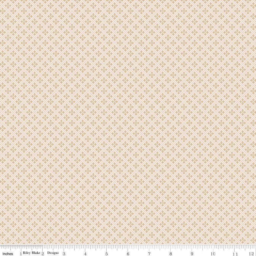 Latte Dainty 1/2 Yard, Lori Holt Hometown Holiday Collection Designer Quilting Cotton by Riley Blake Designs