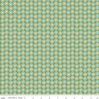 Clover Wreath 1/2 Yard, Lori Holt Hometown Holiday Collection Designer Quilting Cotton by Riley Blake Designs