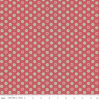 Riley Red Snowflake 1/2 Yard, Lori Holt Hometown Holiday Collection Designer Quilting Cotton by Riley Blake Designs